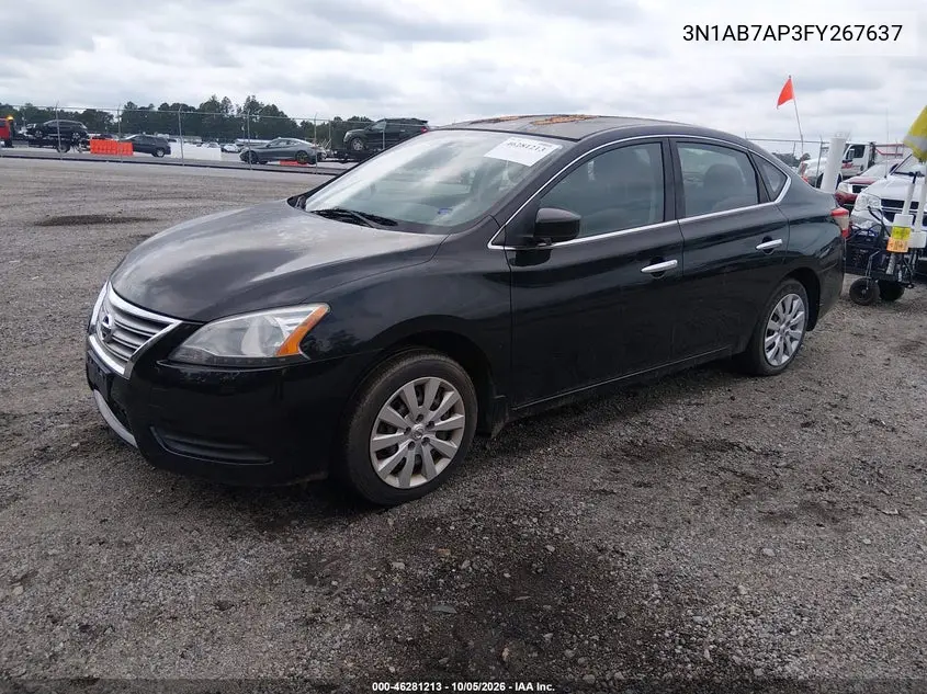 2015 NISSAN SENTRA VIN 3N1AB7AP3FY267637 — фото 2