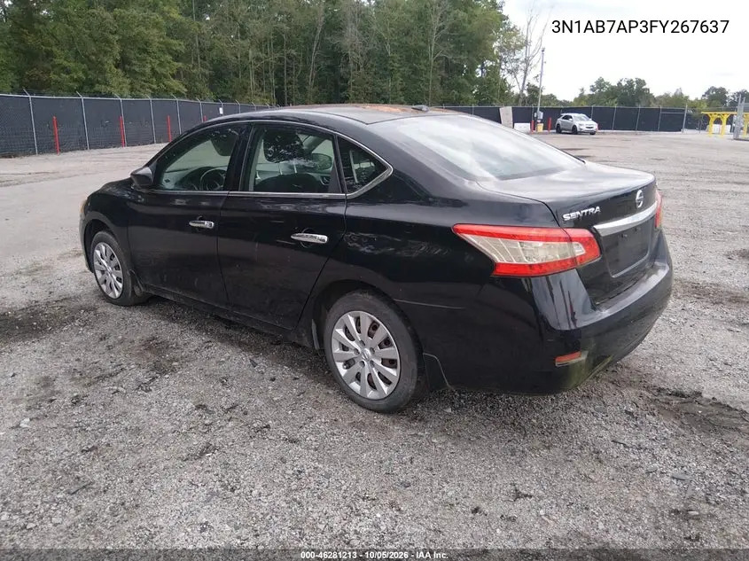 2015 NISSAN SENTRA VIN 3N1AB7AP3FY267637 — фото 3