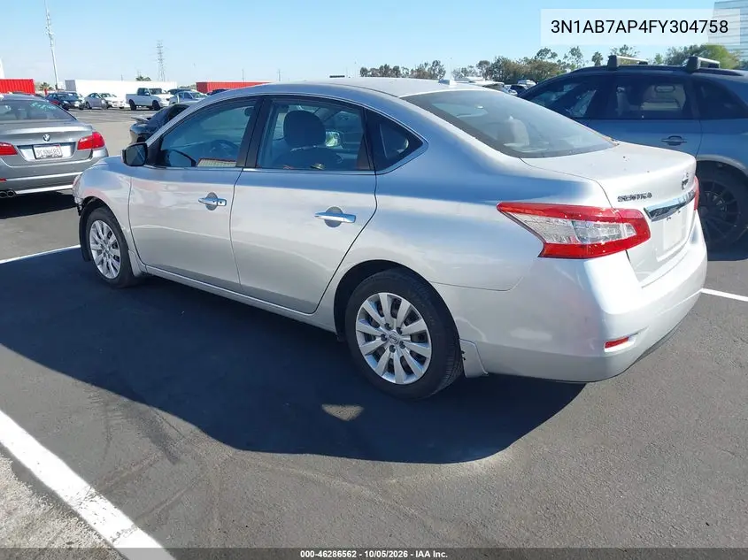 2015 NISSAN SENTRA VIN 3N1AB7AP4FY304758 — фото 3