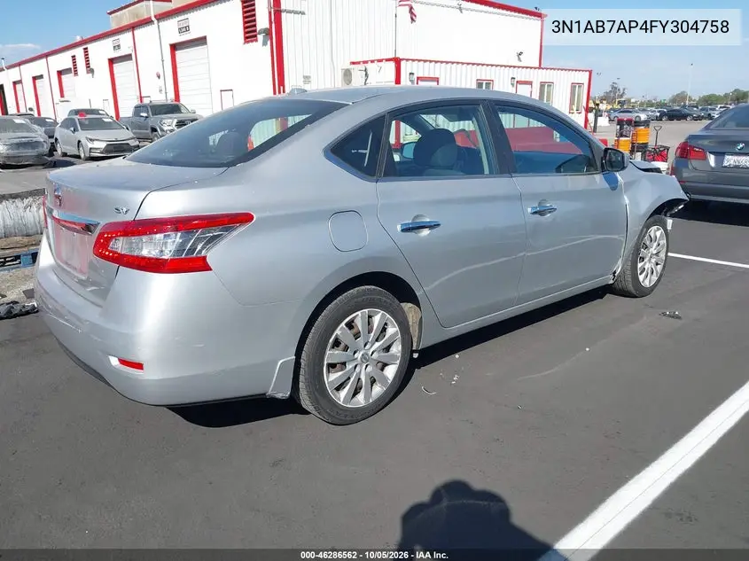 2015 NISSAN SENTRA VIN 3N1AB7AP4FY304758 — фото 4
