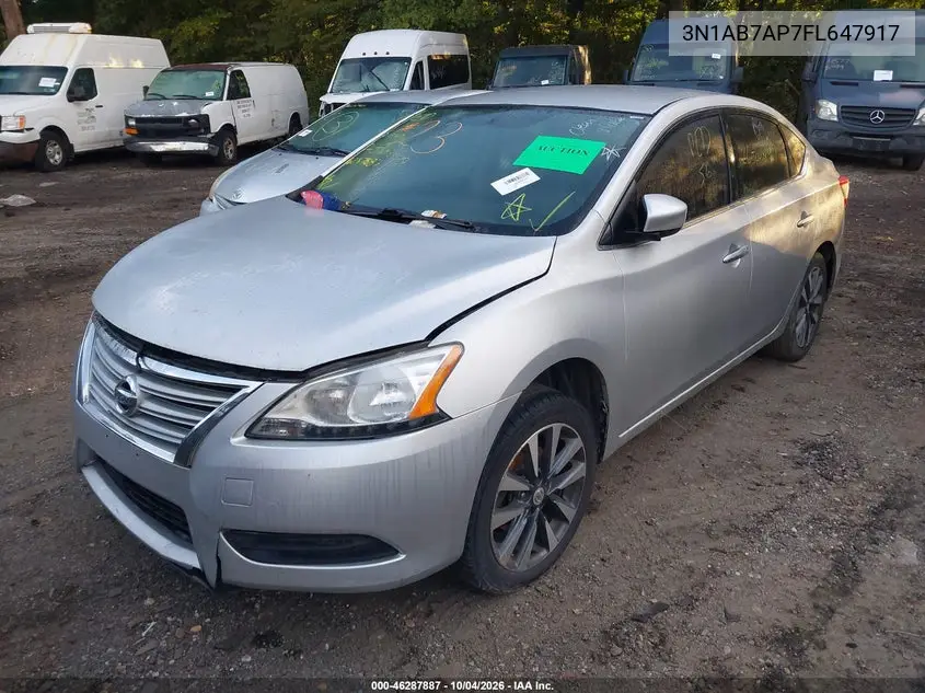 2015 NISSAN SENTRA VIN 3N1AB7AP7FL647917 — фото 2