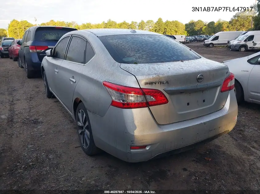2015 NISSAN SENTRA VIN 3N1AB7AP7FL647917 — фото 3