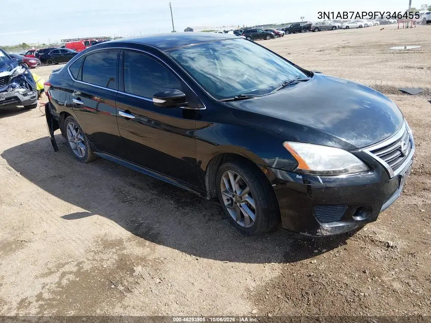 NISSAN SENTRA 2015, VIN 3N1AB7AP9FY346455