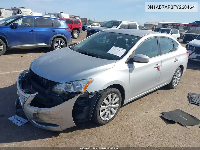 2015 NISSAN SENTRA VIN 3N1AB7AP3FY268464 — фото 2