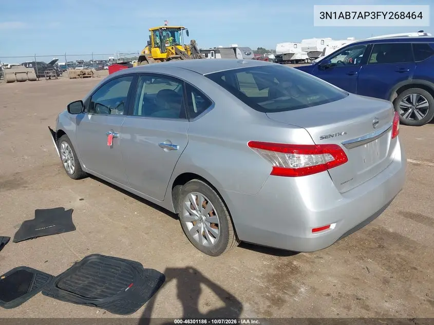 2015 NISSAN SENTRA VIN 3N1AB7AP3FY268464 — фото 3