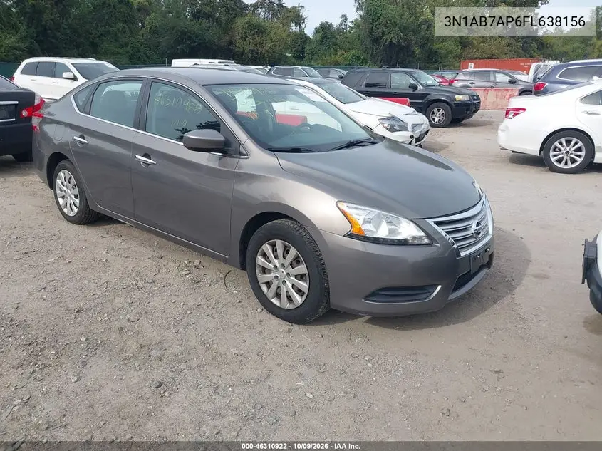 NISSAN SENTRA 2015, VIN 3N1AB7AP6FL638156