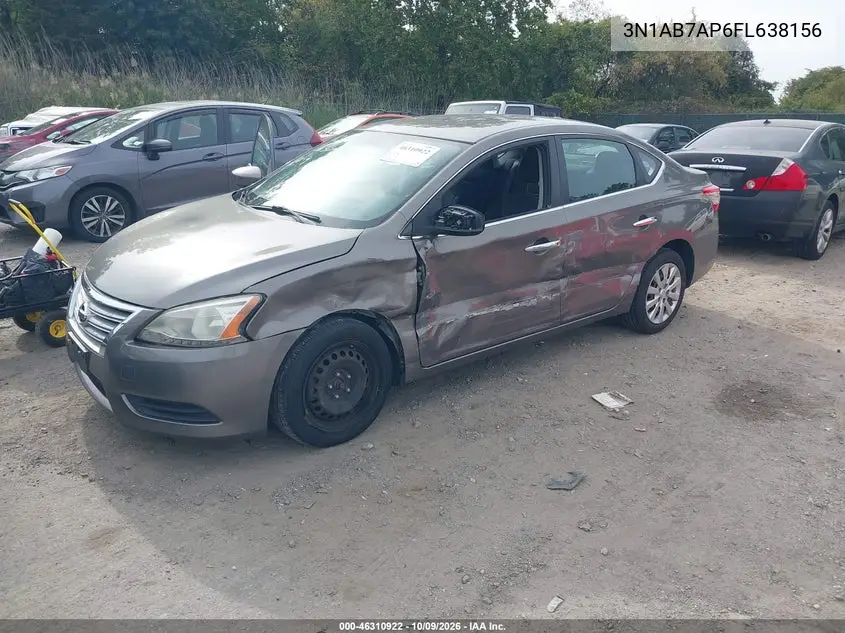 2015 NISSAN SENTRA VIN 3N1AB7AP6FL638156 — фото 2