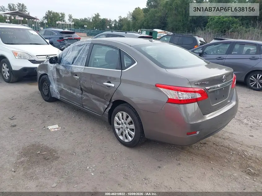 2015 NISSAN SENTRA VIN 3N1AB7AP6FL638156 — фото 3