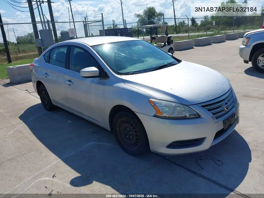 NISSAN SENTRA 2015, VIN 3N1AB7AP3FL632184