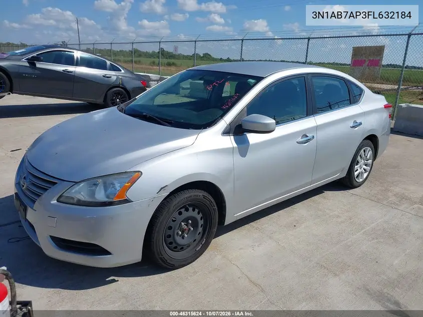2015 NISSAN SENTRA VIN 3N1AB7AP3FL632184 — фото 2