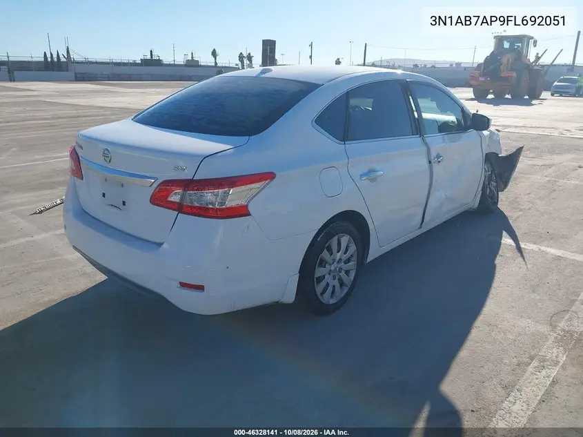 2015 NISSAN SENTRA VIN 3N1AB7AP9FL692051 — фото 4
