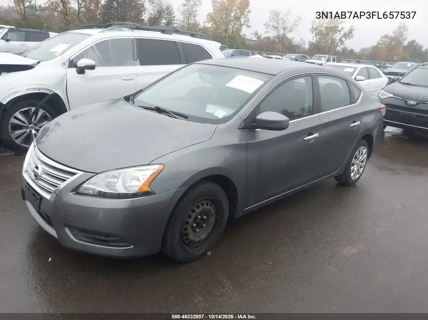 2015 NISSAN SENTRA VIN 3N1AB7AP3FL657537 — фото 2
