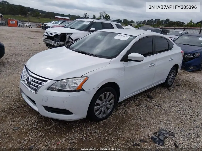 2015 NISSAN SENTRA VIN 3N1AB7AP1FY305396 — фото 2