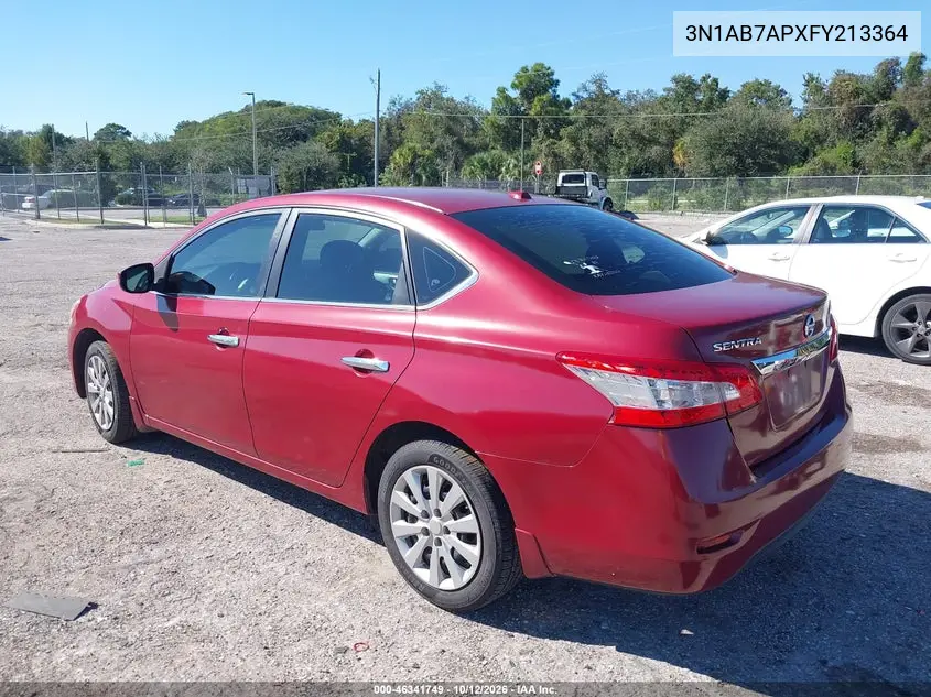 2015 NISSAN SENTRA VIN 3N1AB7APXFY213364 — фото 3