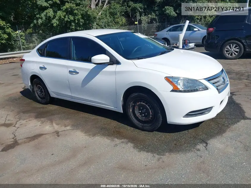 NISSAN SENTRA 2015, VIN 3N1AB7AP2FY374291