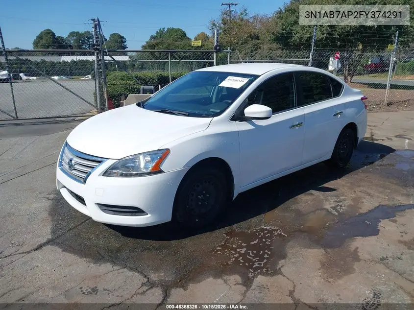 2015 NISSAN SENTRA VIN 3N1AB7AP2FY374291 — фото 2