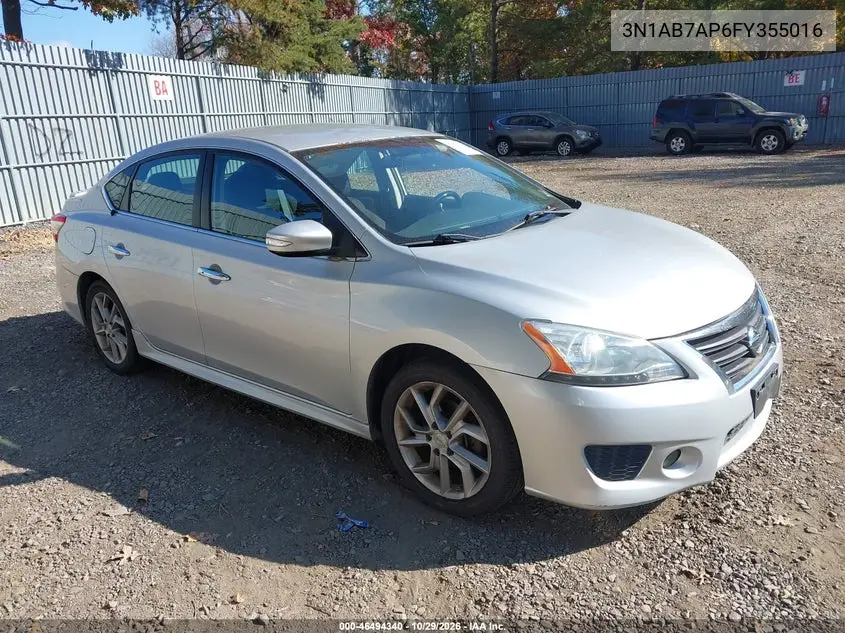 NISSAN SENTRA 2015, VIN 3N1AB7AP6FY355016