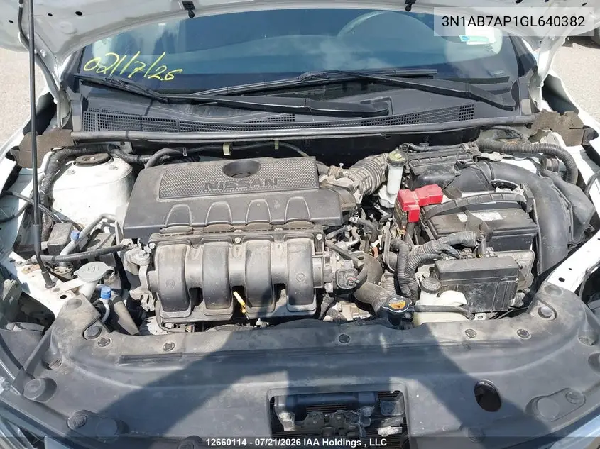 2016 NISSAN SENTRA VIN 3N1AB7AP1GL640382 — фото 10