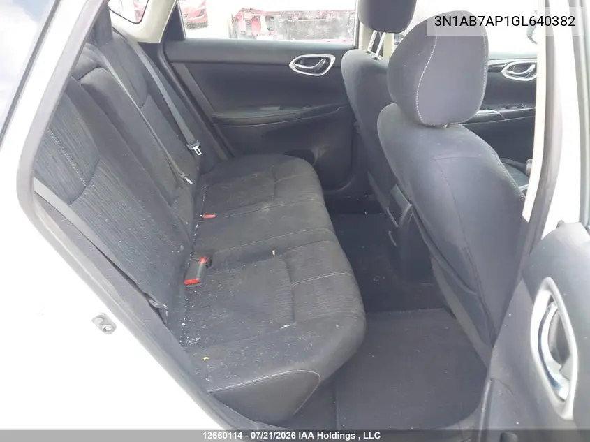 2016 NISSAN SENTRA VIN 3N1AB7AP1GL640382 — фото 8
