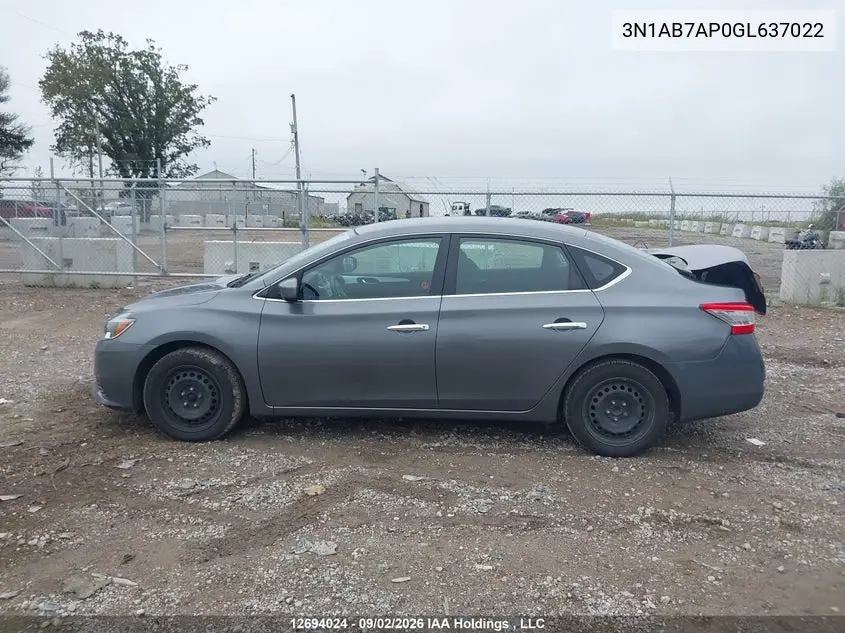 2016 NISSAN SENTRA VIN 3N1AB7AP0GL637022 — фото 14