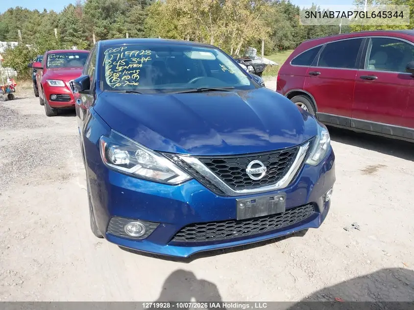 2016 NISSAN SENTRA VIN 3N1AB7AP7GL645344 — фото 12