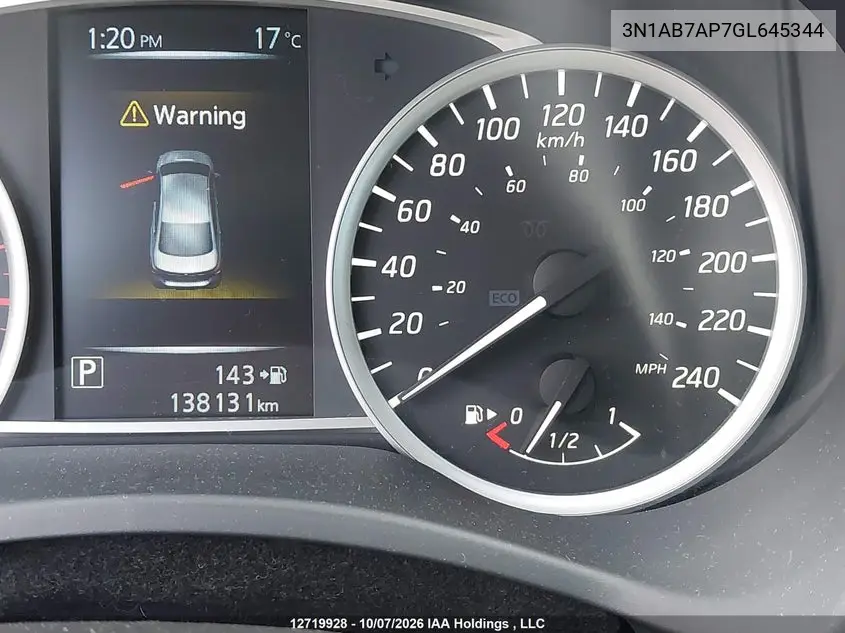 2016 NISSAN SENTRA VIN 3N1AB7AP7GL645344 — фото 15