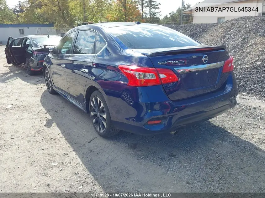 2016 NISSAN SENTRA VIN 3N1AB7AP7GL645344 — фото 3