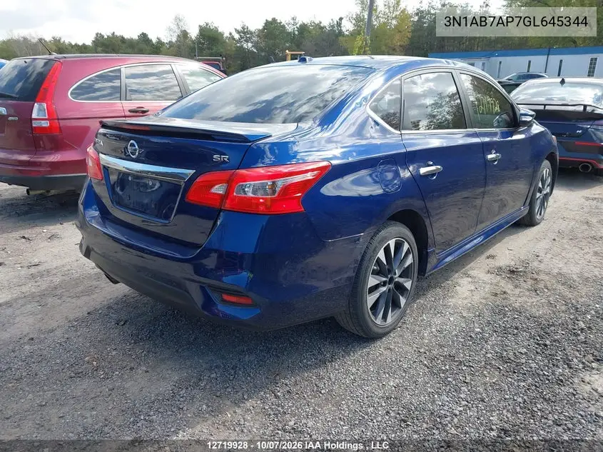 2016 NISSAN SENTRA VIN 3N1AB7AP7GL645344 — фото 4