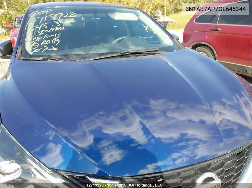 2016 NISSAN SENTRA VIN 3N1AB7AP7GL645344 — фото 6
