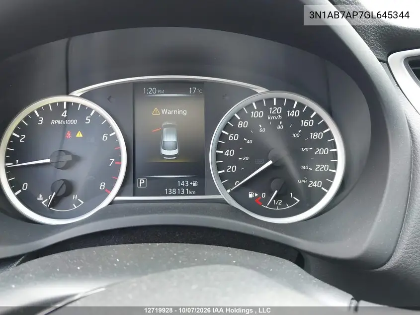 2016 NISSAN SENTRA VIN 3N1AB7AP7GL645344 — фото 7