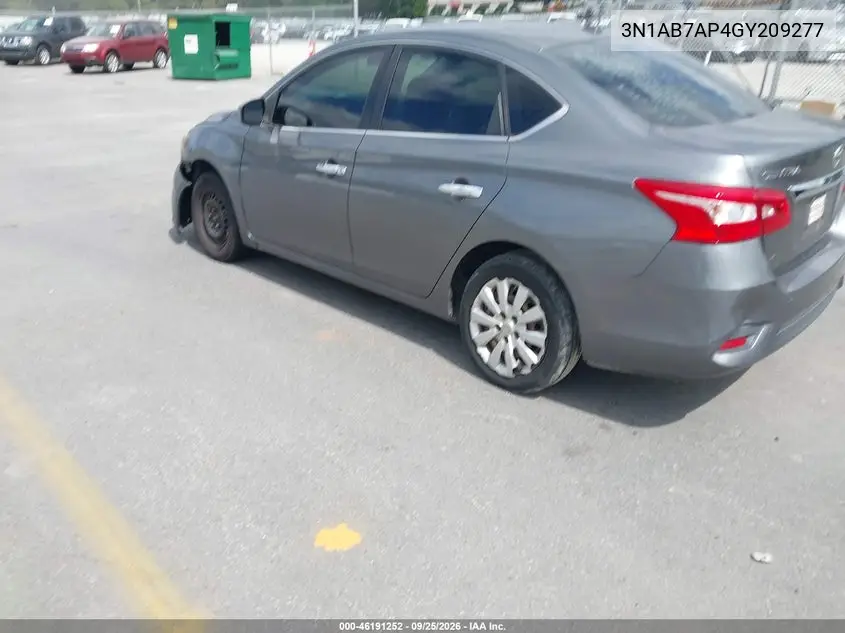 2016 NISSAN SENTRA VIN 3N1AB7AP4GY209277 — фото 3