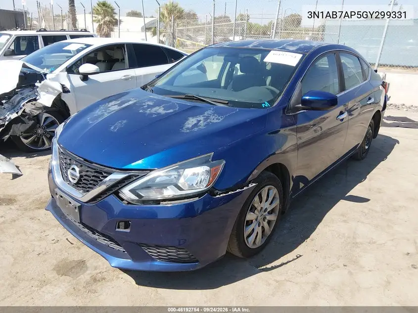 2016 NISSAN SENTRA VIN 3N1AB7AP5GY299331 — фото 2