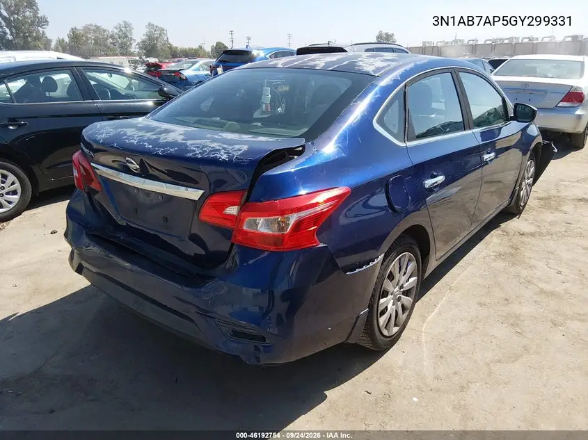 2016 NISSAN SENTRA VIN 3N1AB7AP5GY299331 — фото 4