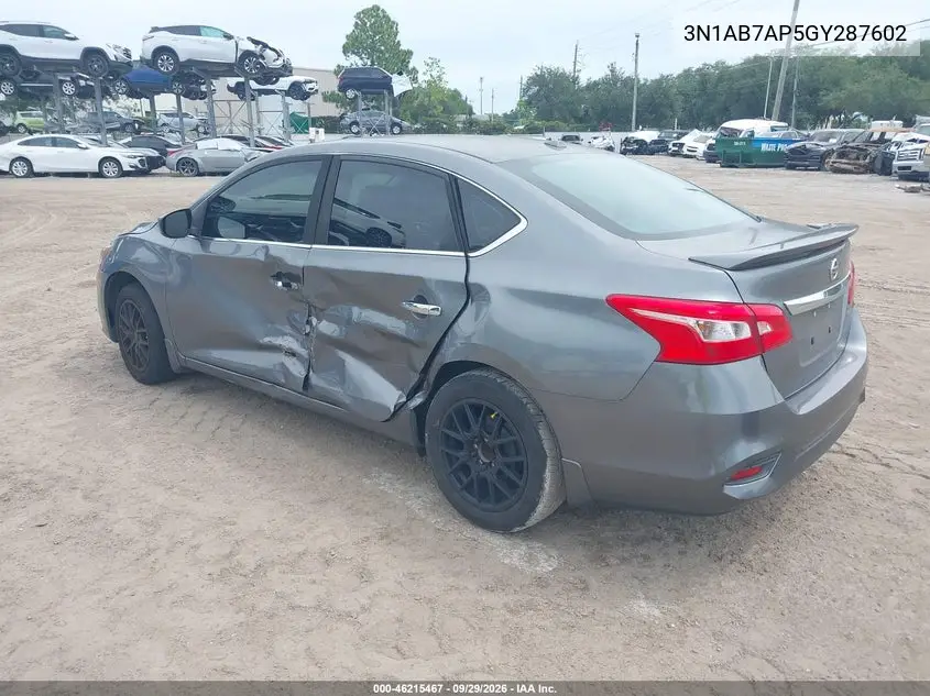 2016 NISSAN SENTRA VIN 3N1AB7AP5GY287602 — фото 3