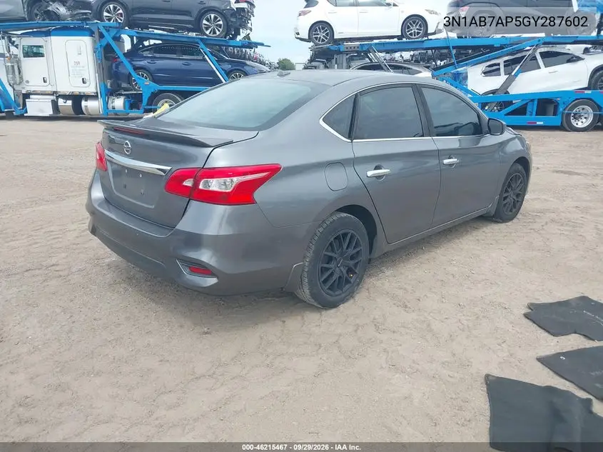 2016 NISSAN SENTRA VIN 3N1AB7AP5GY287602 — фото 4