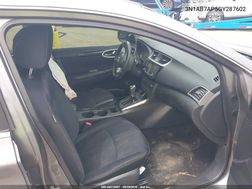 2016 NISSAN SENTRA VIN 3N1AB7AP5GY287602 — фото 5