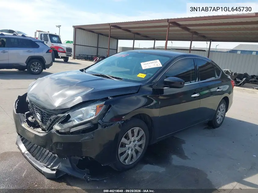 2016 NISSAN SENTRA VIN 3N1AB7AP1GL645730 — фото 2