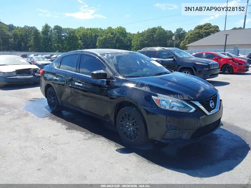 NISSAN SENTRA 2016, VIN 3N1AB7AP9GY328152