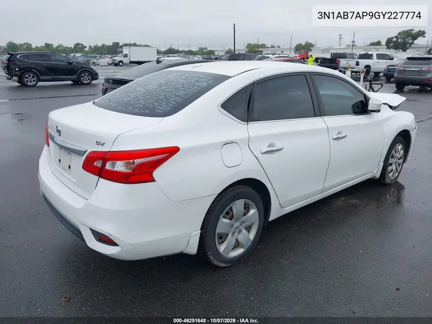 2016 NISSAN SENTRA VIN 3N1AB7AP9GY227774 — фото 4