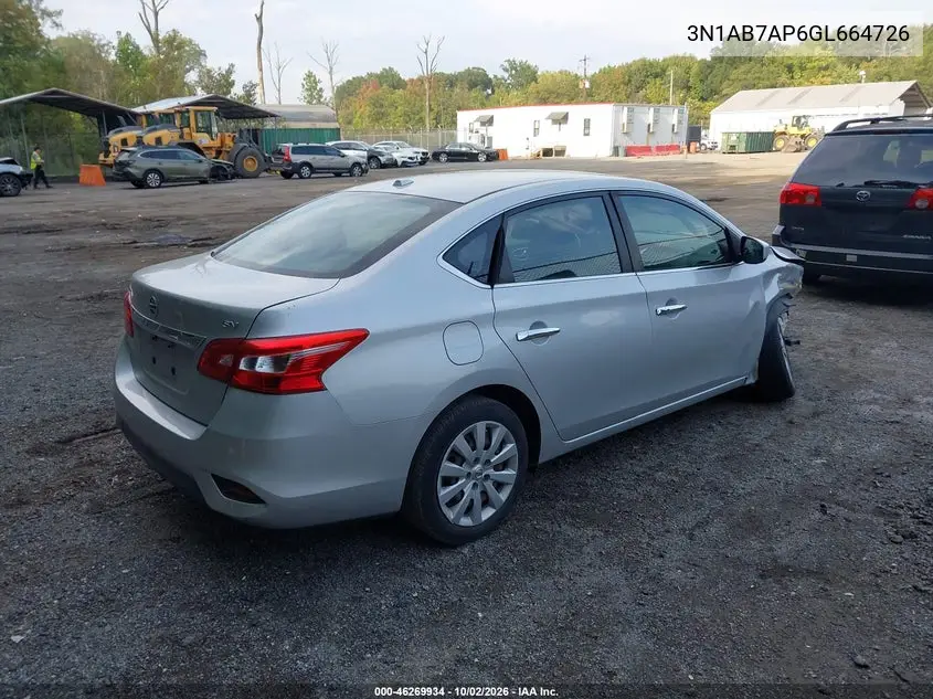 2016 NISSAN SENTRA VIN 3N1AB7AP6GL664726 — фото 4