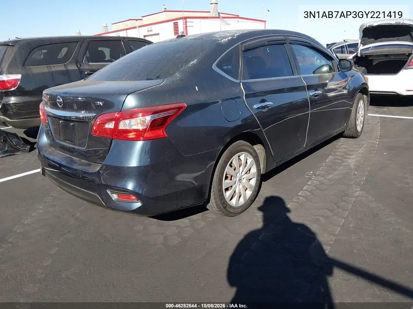 2016 NISSAN SENTRA VIN 3N1AB7AP3GY221419 — фото 4