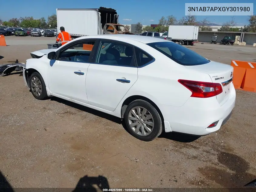 2016 NISSAN SENTRA VIN 3N1AB7APXGY301980 — фото 3