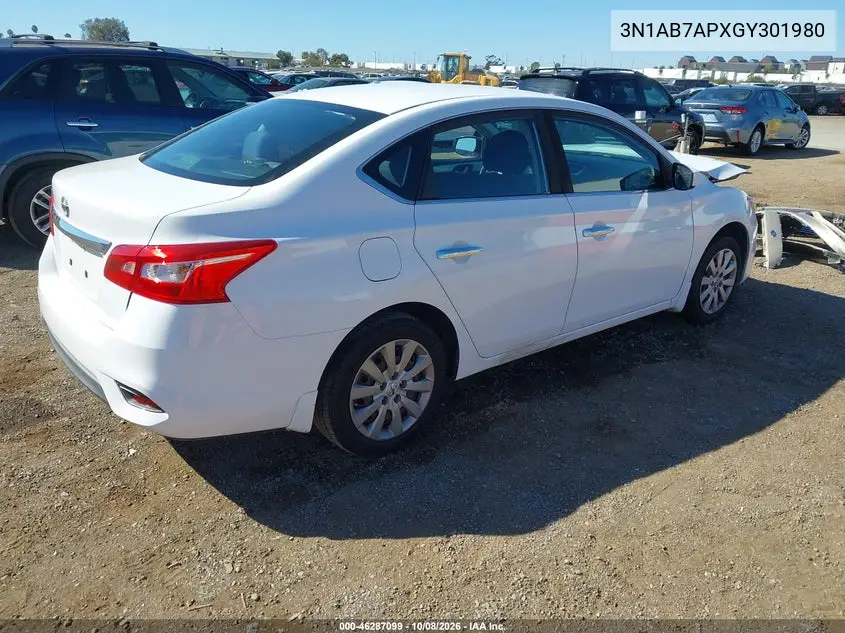 2016 NISSAN SENTRA VIN 3N1AB7APXGY301980 — фото 4
