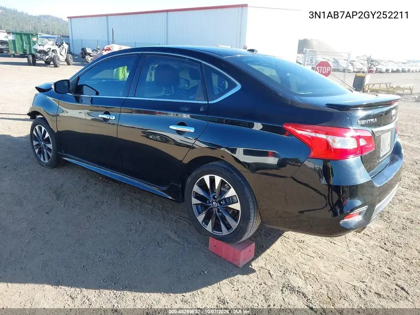 2016 NISSAN SENTRA VIN 3N1AB7AP2GY252211 — фото 3