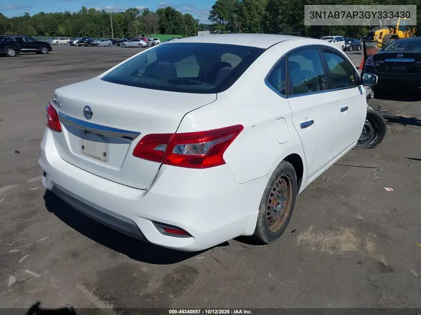 2016 NISSAN SENTRA VIN 3N1AB7AP3GY333430 — фото 4