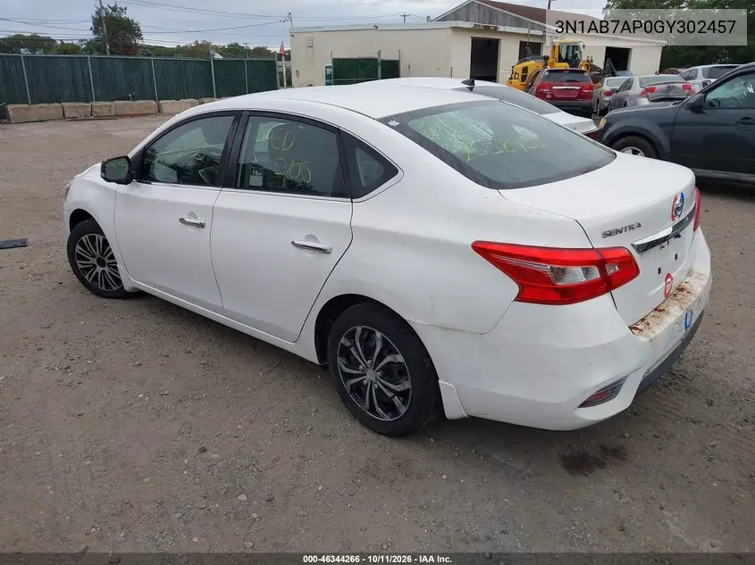 2016 NISSAN SENTRA VIN 3N1AB7AP0GY302457 — фото 3