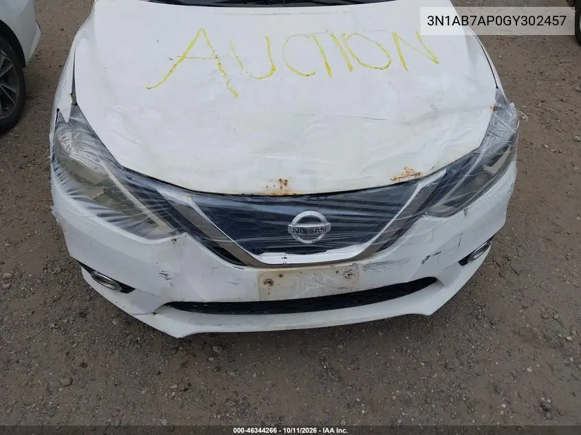 2016 NISSAN SENTRA VIN 3N1AB7AP0GY302457 — фото 6