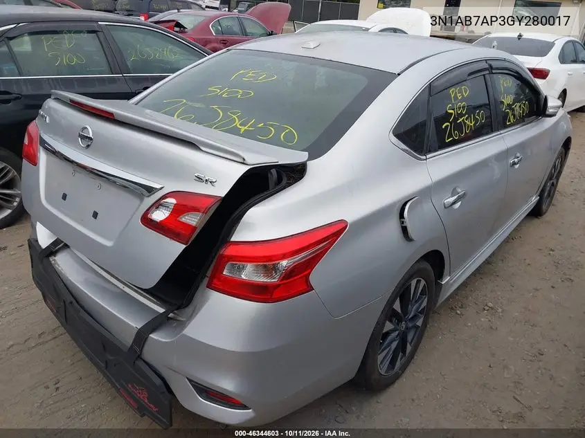 2016 NISSAN SENTRA VIN 3N1AB7AP3GY280017 — фото 4