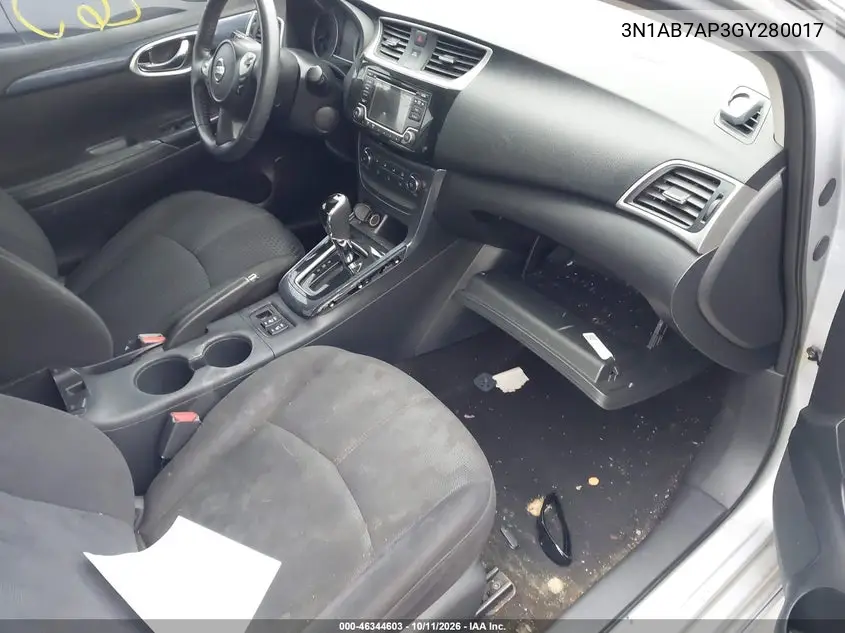 2016 NISSAN SENTRA VIN 3N1AB7AP3GY280017 — фото 5