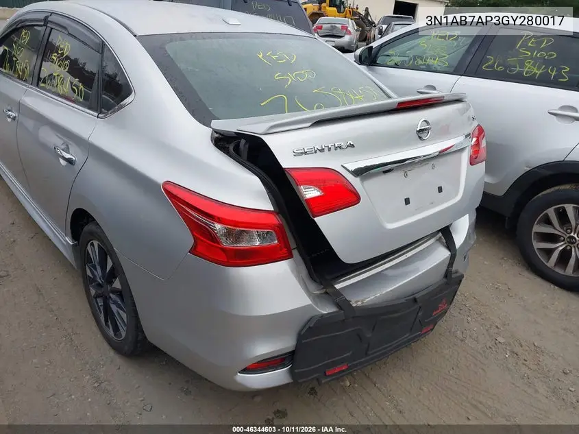 2016 NISSAN SENTRA VIN 3N1AB7AP3GY280017 — фото 6